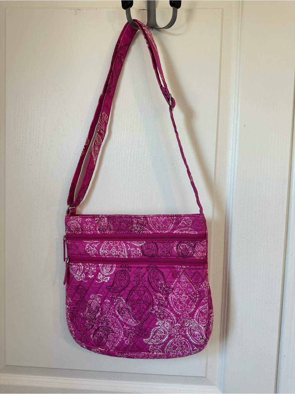 Vera Bradley Quilted Paisley Crossbody - Magenta